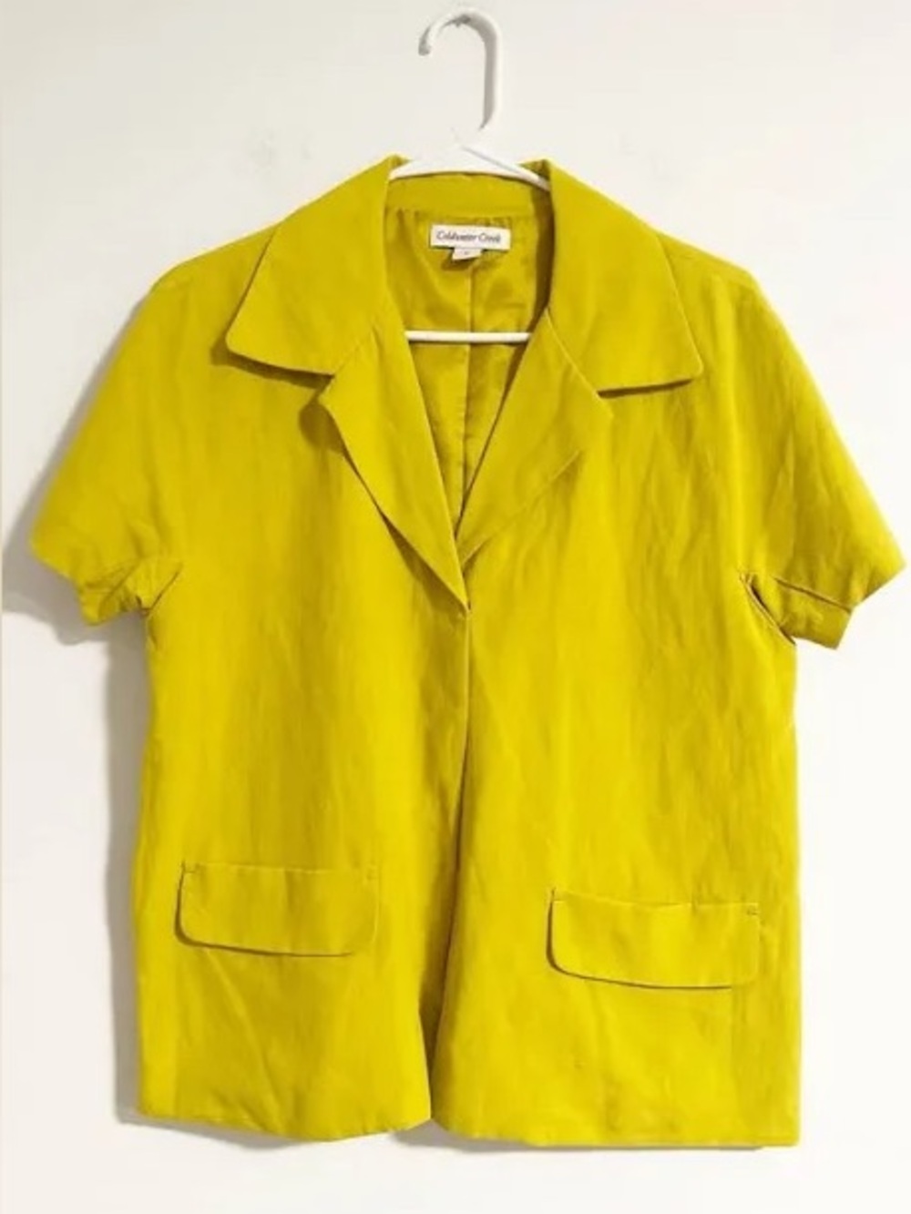Coldwater Creek: size 18, Women's Short-Sleeve mustard Yellow Jacket